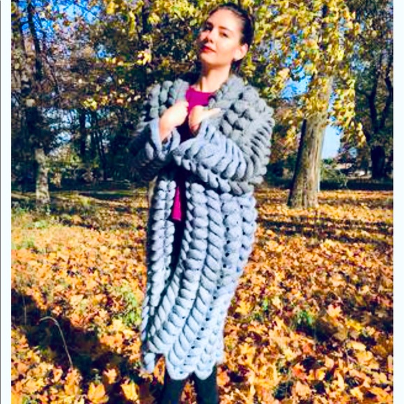 Unique Grey Sweater Cardigan - Picture 9 of 9